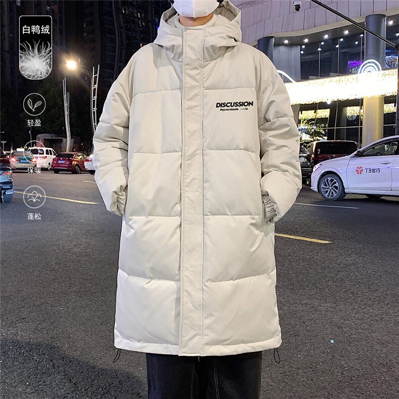 港风23新款冬季时尚百搭宽松印花连帽羽绒服外套YR6163P285控358，男装羽绒服，电商A268A