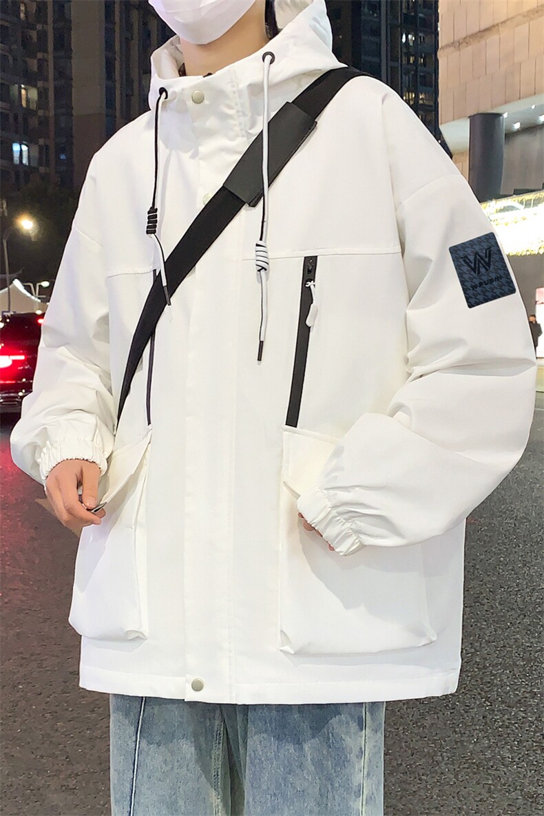 秋季新款潮牌连帽休闲工装多口袋外套男女A436-D209-P65,男装夹克,电商A436