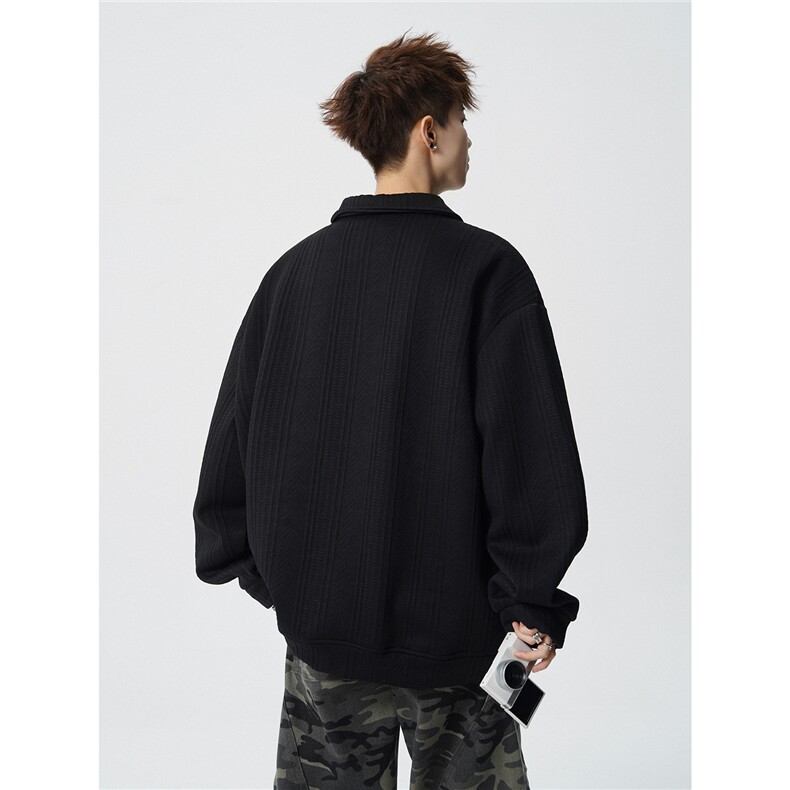 现货WY10167-特P45控88新款高品质大码百搭宽松半拉链卫衣男,男装卫衣,电商A059
