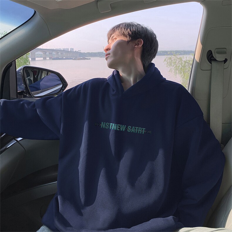 抖音得物供货可提供视频秋冬重磅美式宽松连帽卫衣WKD11,男装卫衣,电商A486