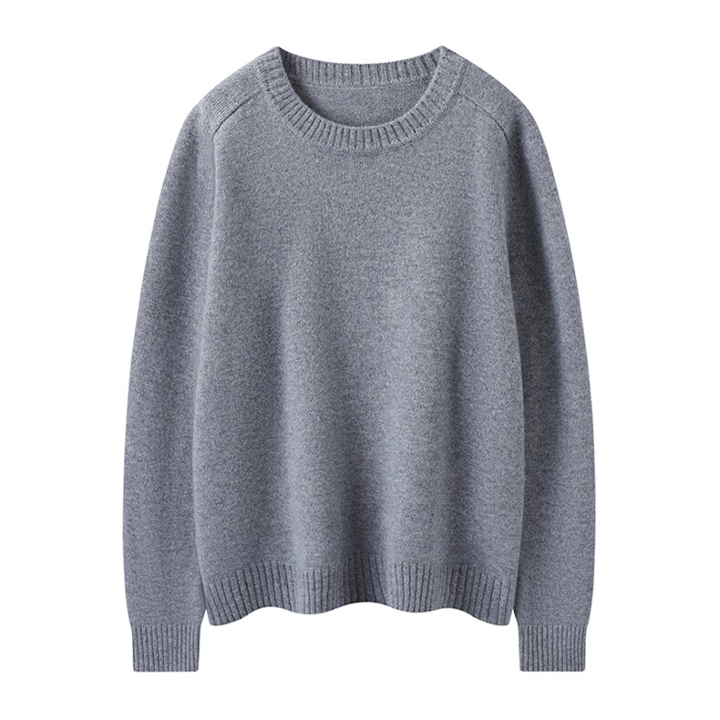 2025年秋季时尚百搭休闲圆领羊绒衫柔软，女装羊绒衫，举月羊绒