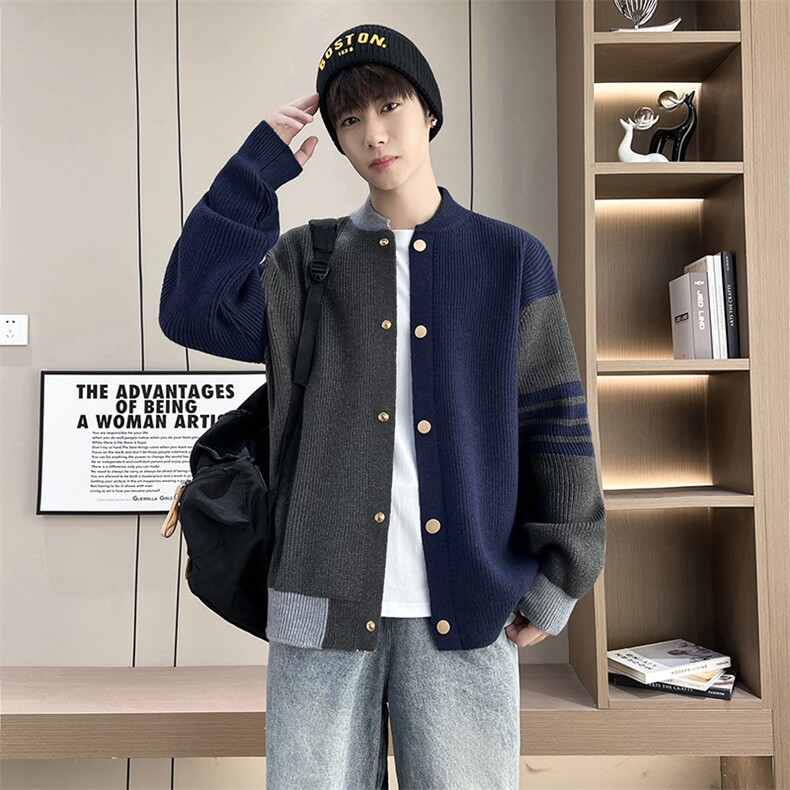 【直播】8730-P652025年秋季时尚毛衣针织开衫男士宽松长袖，男装针织衫/毛衣，电商A113