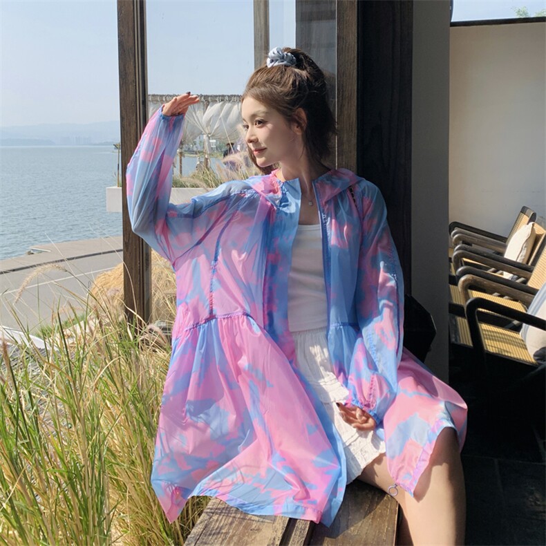 夏季新款印花薄款透气旅游防晒衣服披肩罩衫外套女182-8562P1K168,女装防晒衣,帛香坊
