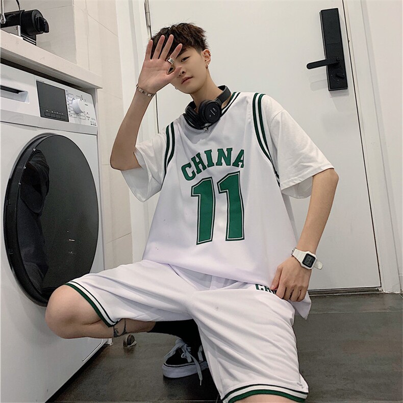 篮球服运动套装韩版帅气情侣假两件短裤短袖班服两件套TZ033-P36,男装牛仔裤,星座1008-2