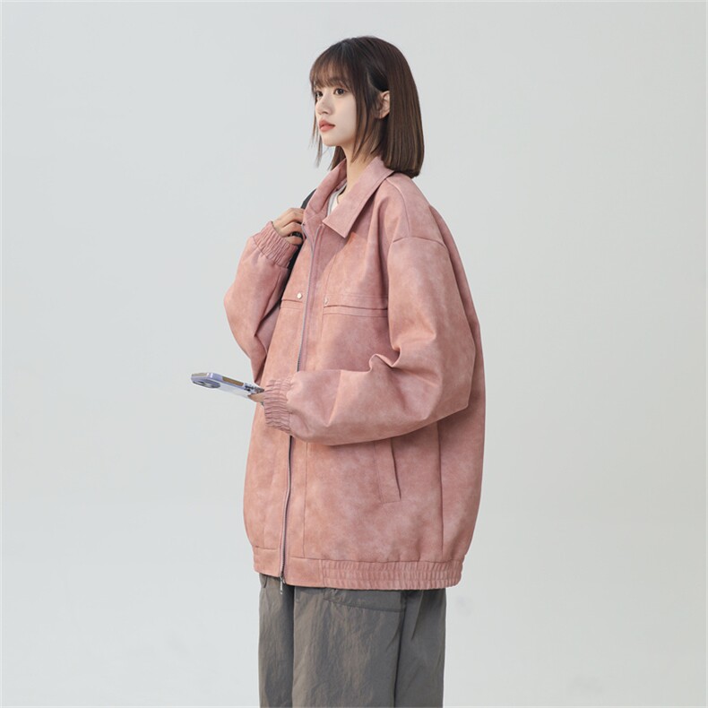 中性风PU皮工装翻领夹克2025秋季痞帅潮流外套XZ301b-2-JK2591P75,男装夹克,星座301B-2（原A443-1）