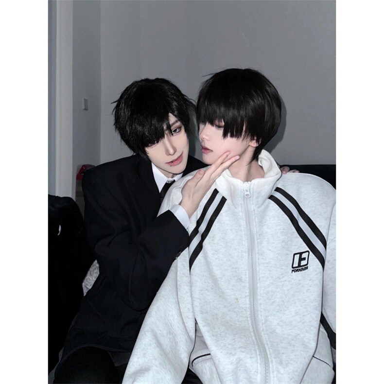 【有货】cleanfit花灰色卫衣男春秋高级感痞帅开衫外套H637LL-P65图片
