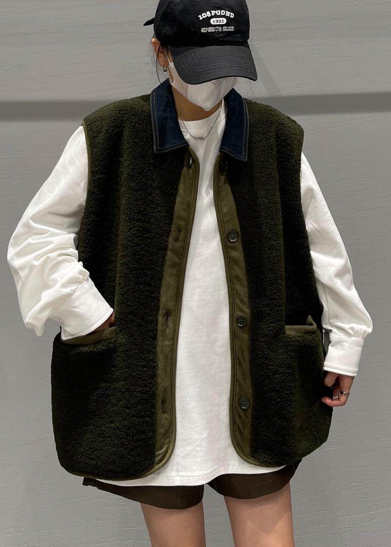 秋冬新款皮毛一体拼接马甲，女装马甲，JIAN.Z 简.站