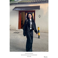 JH0586-P115牛仔套装潮牌男女牛仔上衣时尚百搭牛仔裤子，男装休闲套装，电商C233