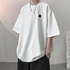 8XL-M重磅！特大码T潮牌上衣男中性华夫格短袖T恤DX304P25控39，男装T恤，电商D206-1