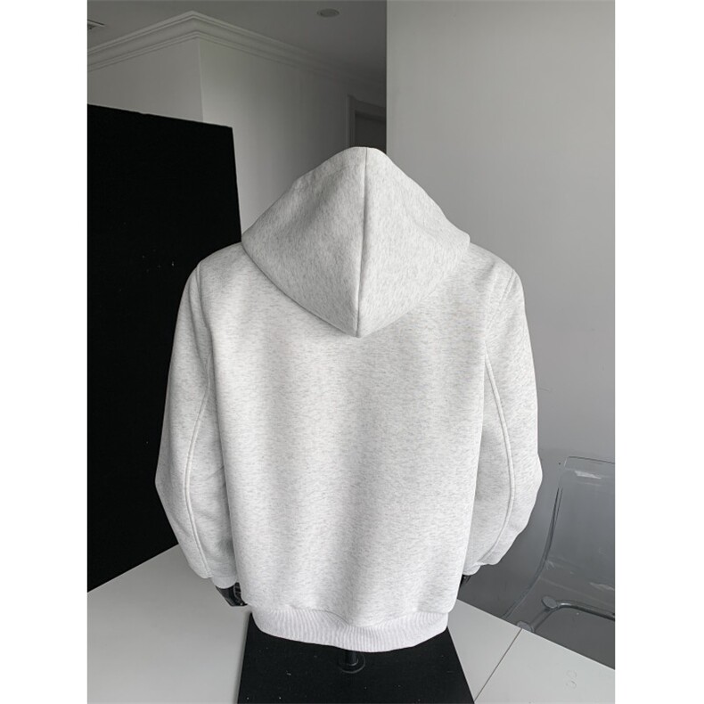 WY806-尺码M-3XL-P48-cleanfit重磅硬挺连帽衫美式拉链开衫卫衣,男装卫衣,星座1811B