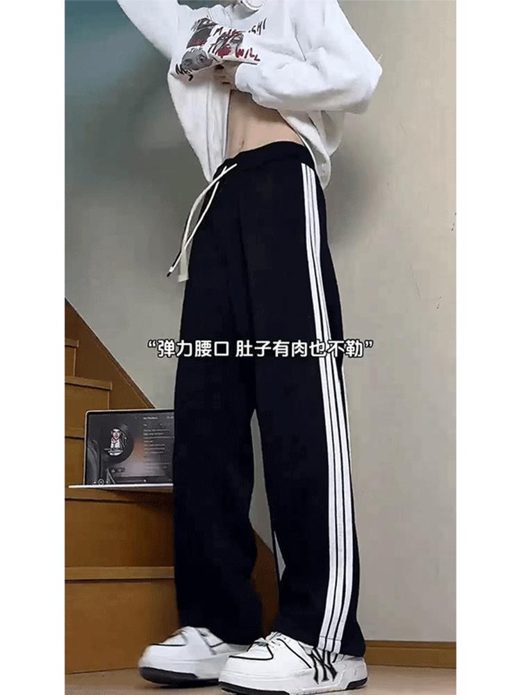 A178K2838JRP42秋冬季加绒三条杠卫裤,男装休闲裤,电商A178