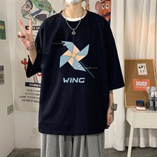 Q11112-P30春夏季七分袖t恤男大码五分袖男短袖中袖，男装T恤，电商A040