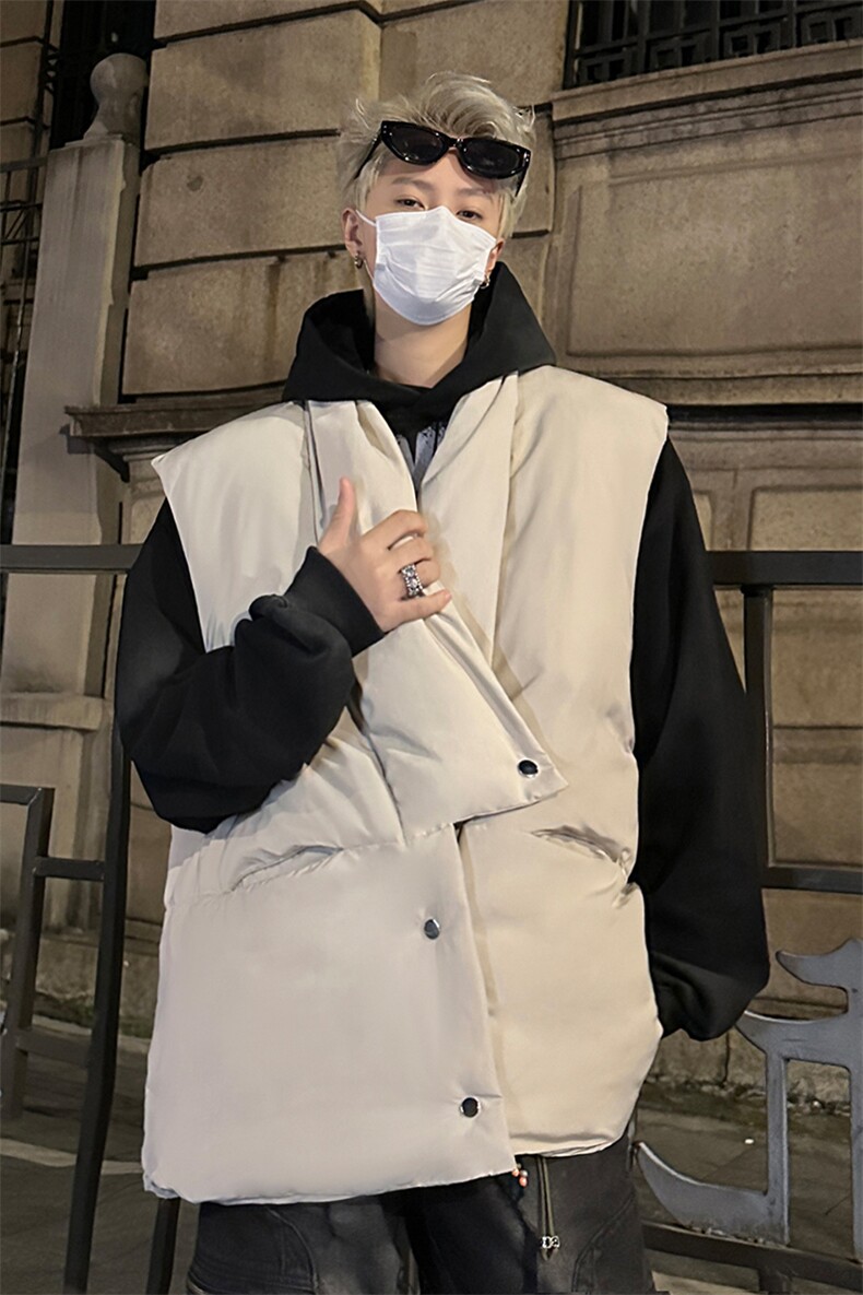 美式高街小众棉衣马甲解构设计感坎肩北新马甲冬款棉衣HY684TP75,男装背心/马甲,电商A102B