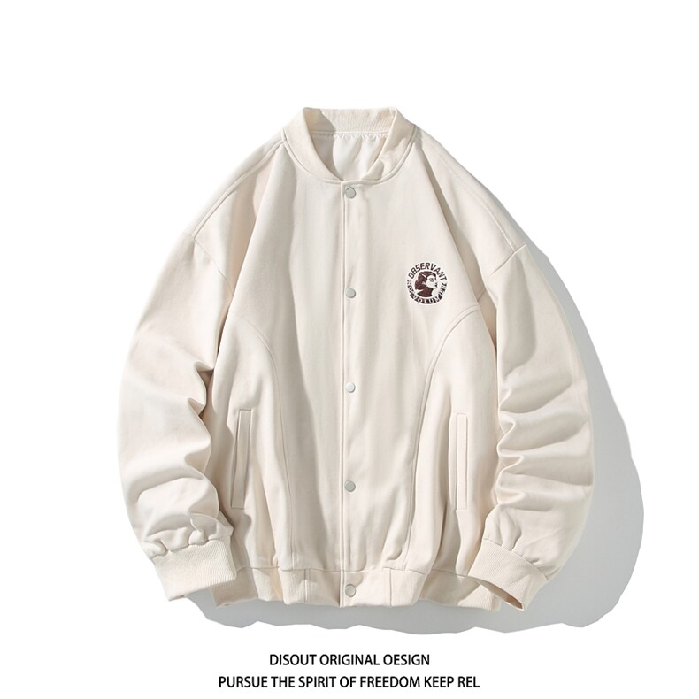 球队新款白底平铺大码宽松绣花棒球服男J870P78控128，女装职业装，电商A029