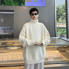 秋冬新款毛衣美式休闲慵懒风高领针织衫男MY05711-P48，男装针织衫/毛衣，星座308B-2