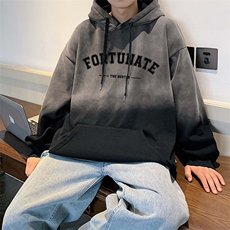 大渐变色卫衣男港风宽松连帽字母外套416B-WY269-P75限88，男装卫衣，星座416B-1
