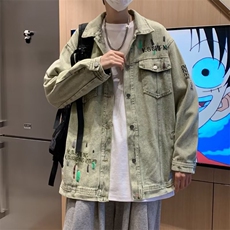 牛仔外套男女春秋新款ins潮牌痞帅夹克韩版帅气宽松上衣W4250-P65，男装工装外套，星座1008-1
