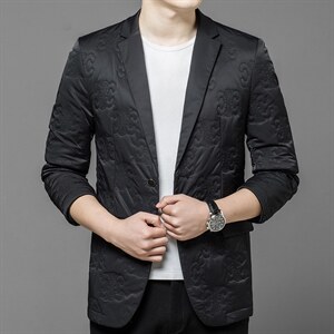 西服男中年秋冬季男士加棉新款务休闲西装爸爸装外套ASD5568-P280图片