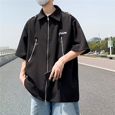 夏季新款衬衫潮流慵懒男方领衬衫W1267P40，男装衬衫，星座1116-2