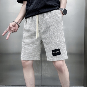 休闲短裤男直筒痞帅高级感五分裤社会小伙301C-DK25-P48控68图片