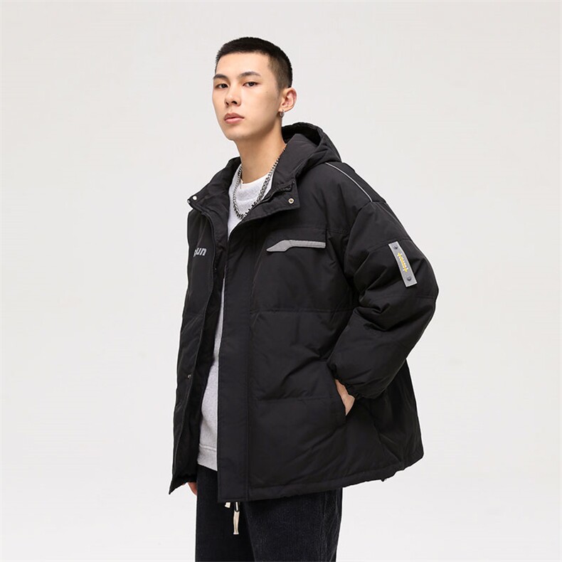 港风ins羽绒服男女同款带帽字母印花白鸭绒Y5813-P190【特价】,男装羽绒服,电商A007