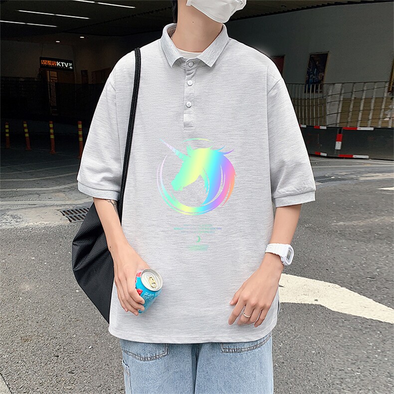 PL57138-P35翻领短袖polo衫男大码胖子半袖t恤男有领保罗衫模特,男装Polo衫,电商A040