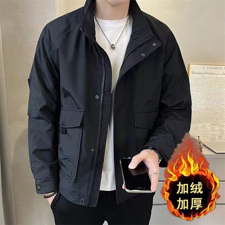 外套男秋冬款2026新款秋季男装衣服潮牌痞帅工装上衣立领夹克,男装夹克,星座218-1（原230）