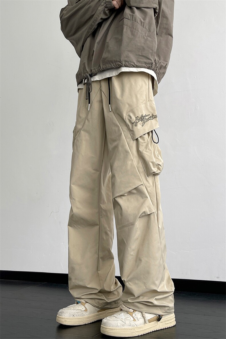 高街工装裤男秋季新款美式机能字母印花休闲裤子-A1339TP55控78,男装工装外套,电商B241