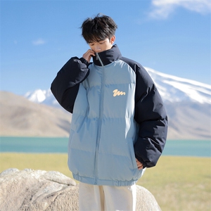 现货 抖音得物可供视频 三防加厚羽绒拼接棉衣外套面包棉服 86657图片