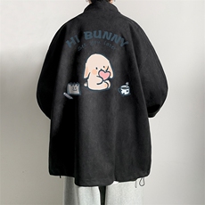麂皮绒夹克男大码立领褂子外套JK85314-P68加绒款-P78，男装夹克，电商A040