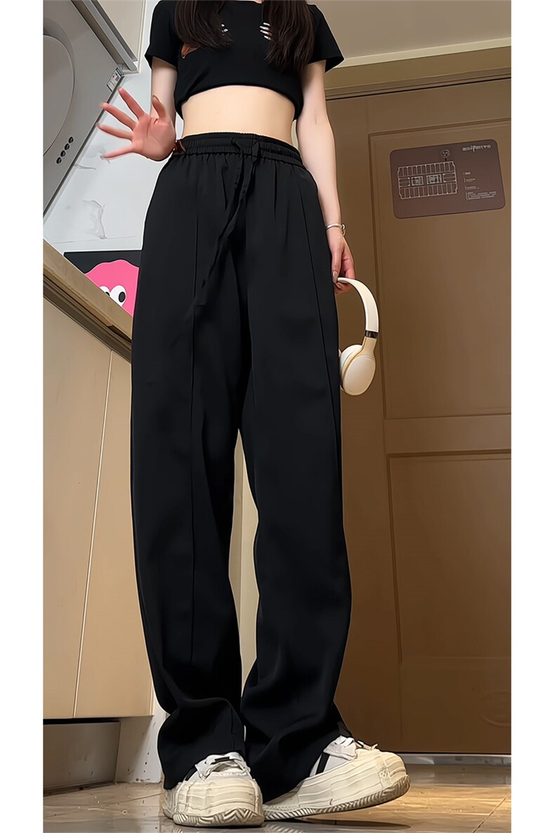 主推供视频~M-5XL夏季垂感冰丝裤休闲裤凉感西裤A461特P35控58,男装休闲裤,电商A309
