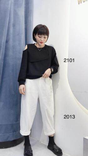 现货2021春季新款漏肩上衣，女装，琼卿格