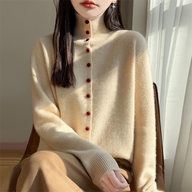 女装2026秋冬新款慵懒风毛衣针织开衫,针织衫/毛衣,大美人包芯纱店