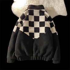 冬季羊羔毛外套男潮牌立领棉服棉衣A328P100控148，男装棉衣，电商A309