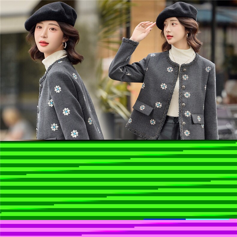 2025年秋季新款时尚复古流苏刺绣香风短外套,女装短外套,依路服饰