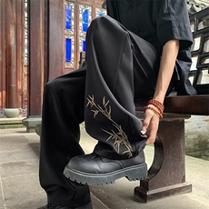 男新款青少年时尚新中式刺绣西裤ZD46P38，男装西裤，星座1116-2