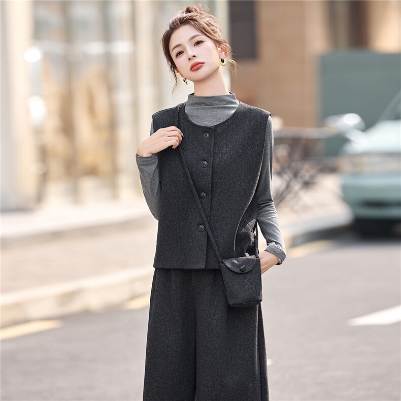 2026春季新款简约时尚休闲四件套裤套装,女装套装/套裙,美沁