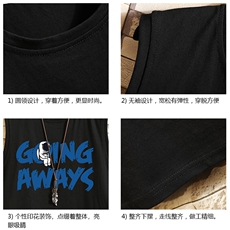 BX25230-P20港风运动汗背心男大码汗衫男无袖T恤男砖墙，男装T恤，电商A040A