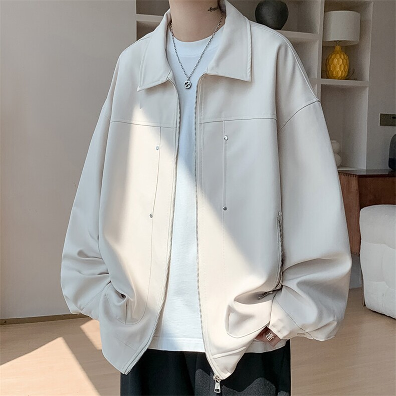 特批P80无差价秋季韩版cleanfit男休闲潮大码翻领夹克外套J2634图片