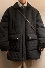 特批P100无差价冬oversize灯芯绒拼接翻领棉衣男保暖棉服外套M53，男装棉衣，电商A001-1