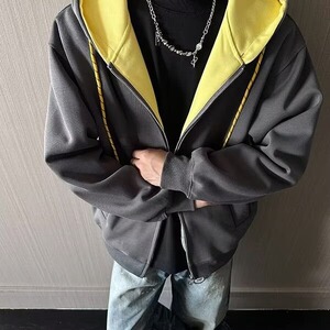 2025新款时尚百搭显瘦长袖外套设计感小众男女休闲上衣潮流WY81图片