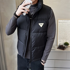 短款立领羽绒马甲休闲日系面包服保暖外套马甲背心M6007-特P75，男装背心/马甲，电商A237