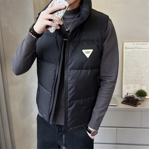 短款立领羽绒马甲休闲日系面包服保暖外套马甲背心M6007-特P75图片