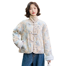刺绣羽绒服女重工钉珠短外套2025冬新款轻薄绒盘扣上衣，女装羽绒服，韩蜜菓