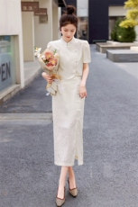 新中式国风改良旗袍套装女2024夏季新款高端名媛气质女神范两件套，女装套装/套裙，众宇琦