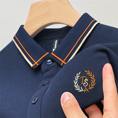 男士短袖t恤夏季时尚翻领polo衫2023新款商务高端休闲百搭上衣服，男装T恤，电商B212（原钱塘6029）