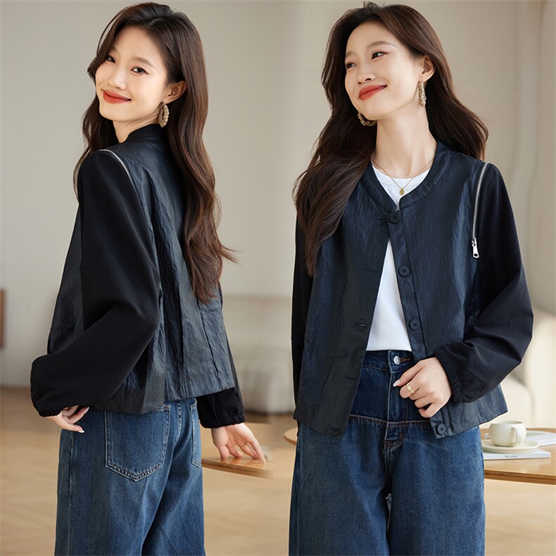 棒球服外套女款春秋2025年新款爆短款款夹克休闲时尚百搭秋季开衫图片