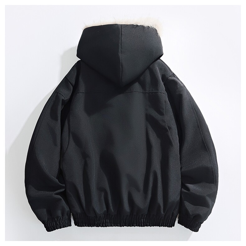 新款座山雕美式复古显高连帽棉服外套加绒毛领棉衣MY2585P100,男装棉衣,电商A128