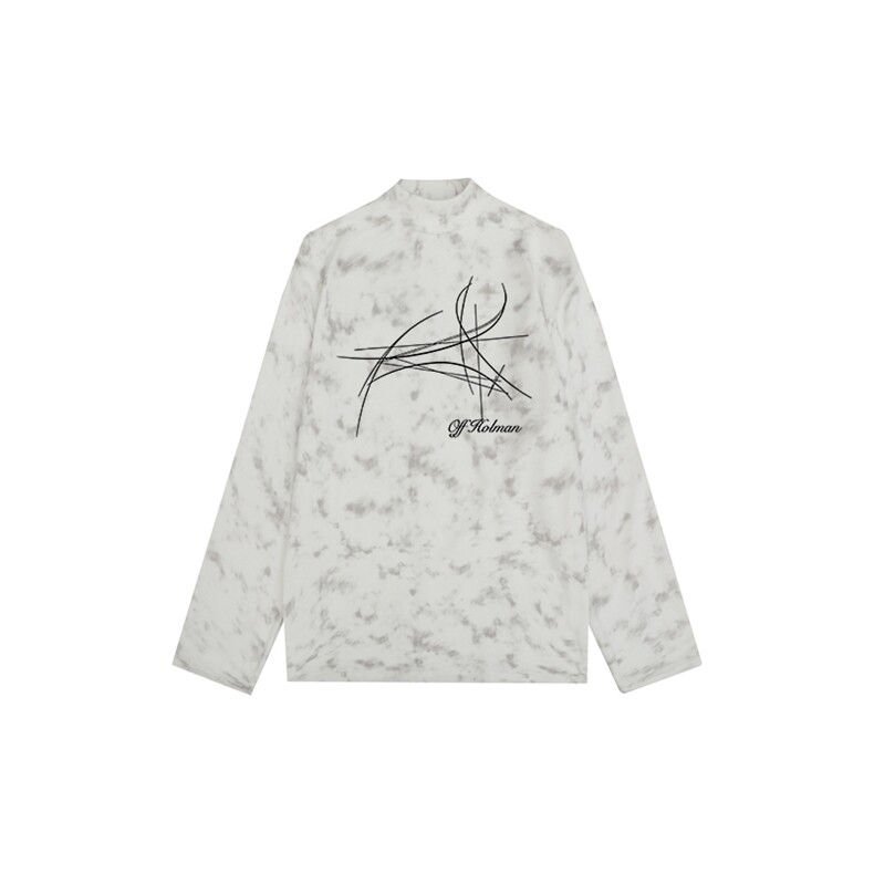 260克重磅扎染德绒半高领打底衫【有货】HD019-DR25384RB-P25,男装T恤,电商019-1