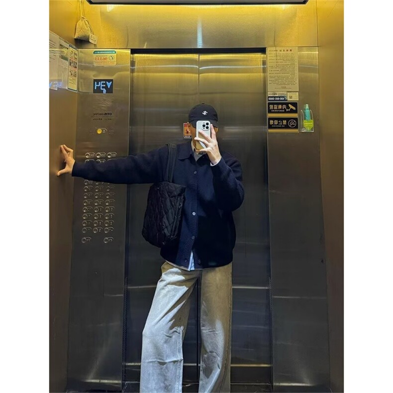 MM301-P63美式复古休闲慵懒风新款开衫针织毛衣外套,男装针织衫/毛衣,星座617A-2